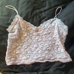 purple flower lace top